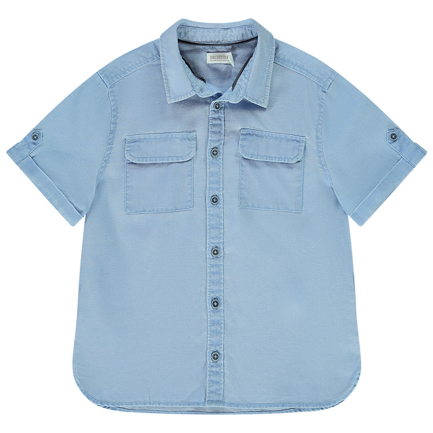 Boy’s double-pocket short-sleeved shirt