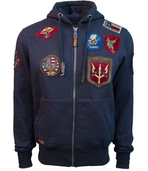 Mens Hooded Jacket With Patch Details