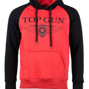 Mens Contrast Raglan Hoodie With Front Print